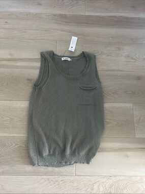 Vici Olive Green Knit Tank Top